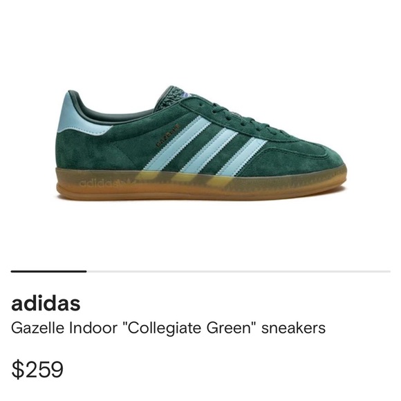 adidas Other - ADIDAS GAZELLE indoor “collegiate green” sneakers